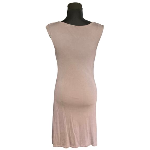 Garnet Hill Gray Modal Asymmetrical Hem Dress Size 6 - Picture 3 of 7